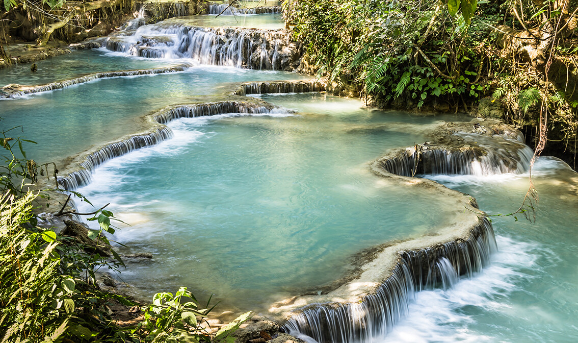 Laos, Luang Prabang, veličanstveni Kuang Si vodopad, daleko putovanje u Laos, garantirani polasci