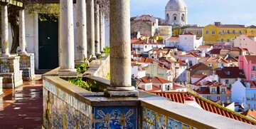 Pogled sa vidikovca Sv.Lucije, putovanje lisabon, portugalska tura