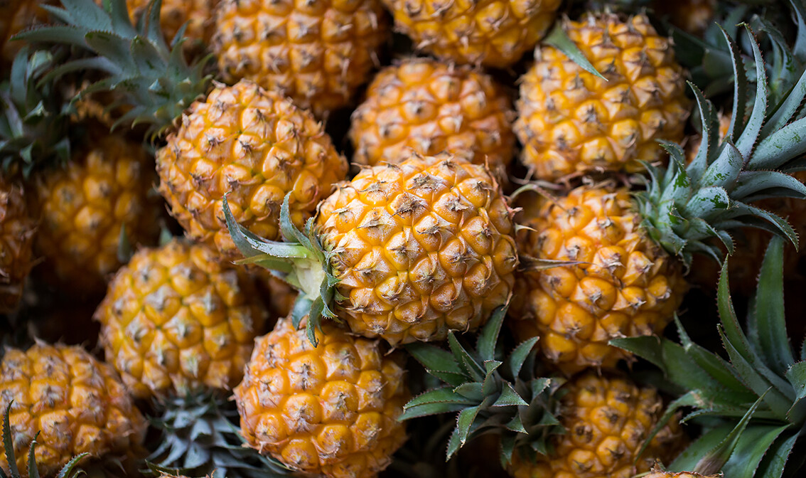 Mauricijus, ananas egzotično voće na Mauricijusu, daleko putovanje na Mauricijus, 