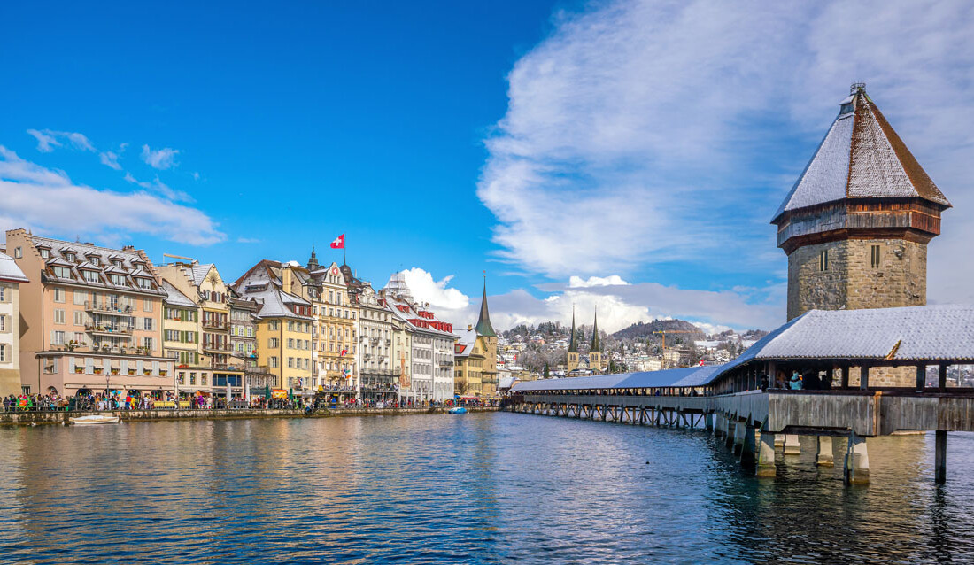 Švicarska, Luzern, zima