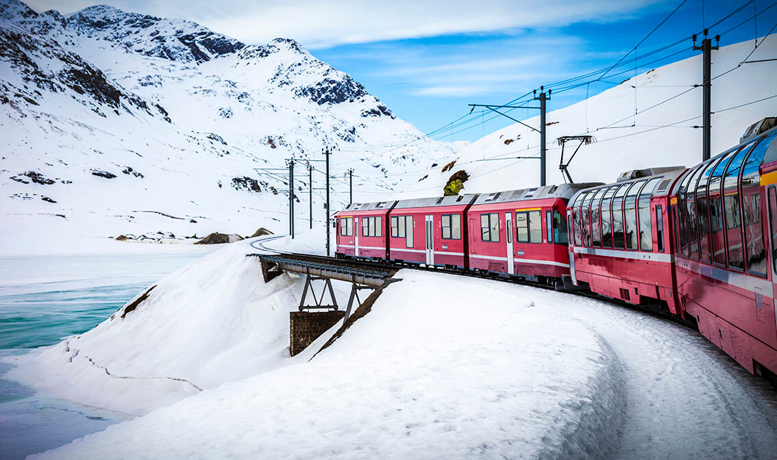 Švicarska, Bernina Express, željeznica između Italije i Švicarske