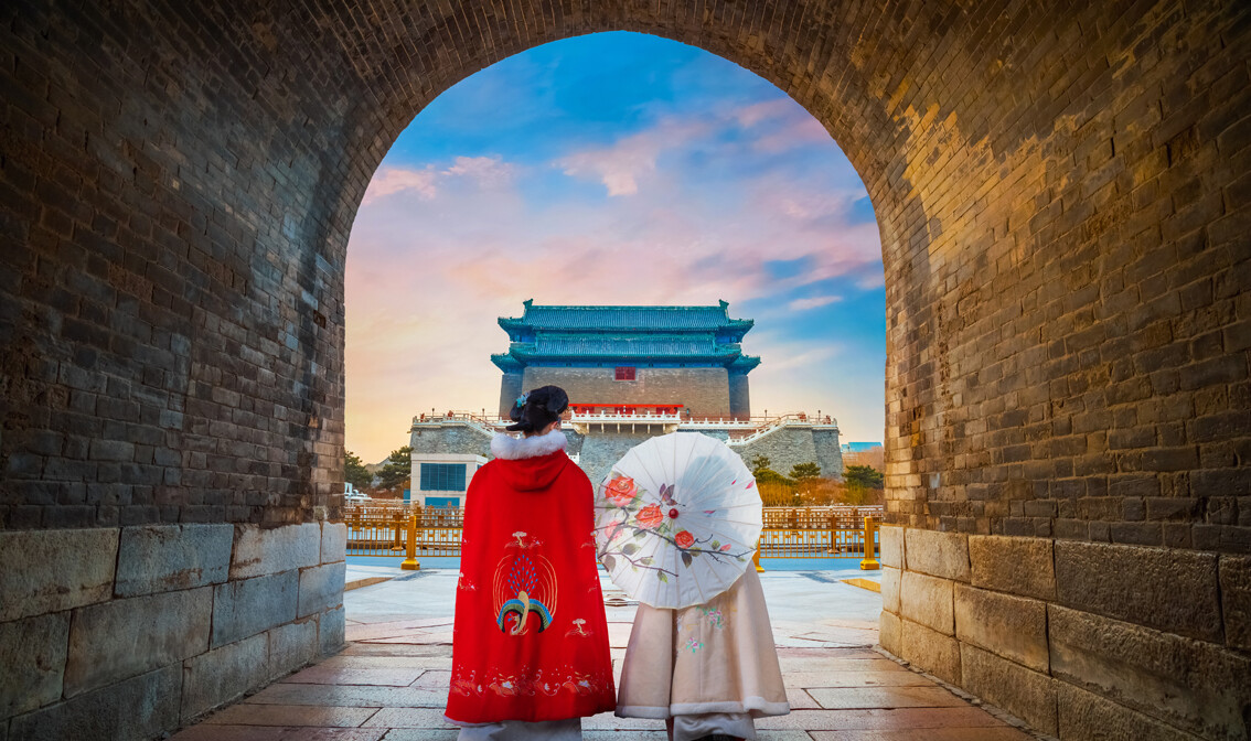 Kina, streličarski toranj Qianmen ili Zhengyangmen Gate u Pekingu