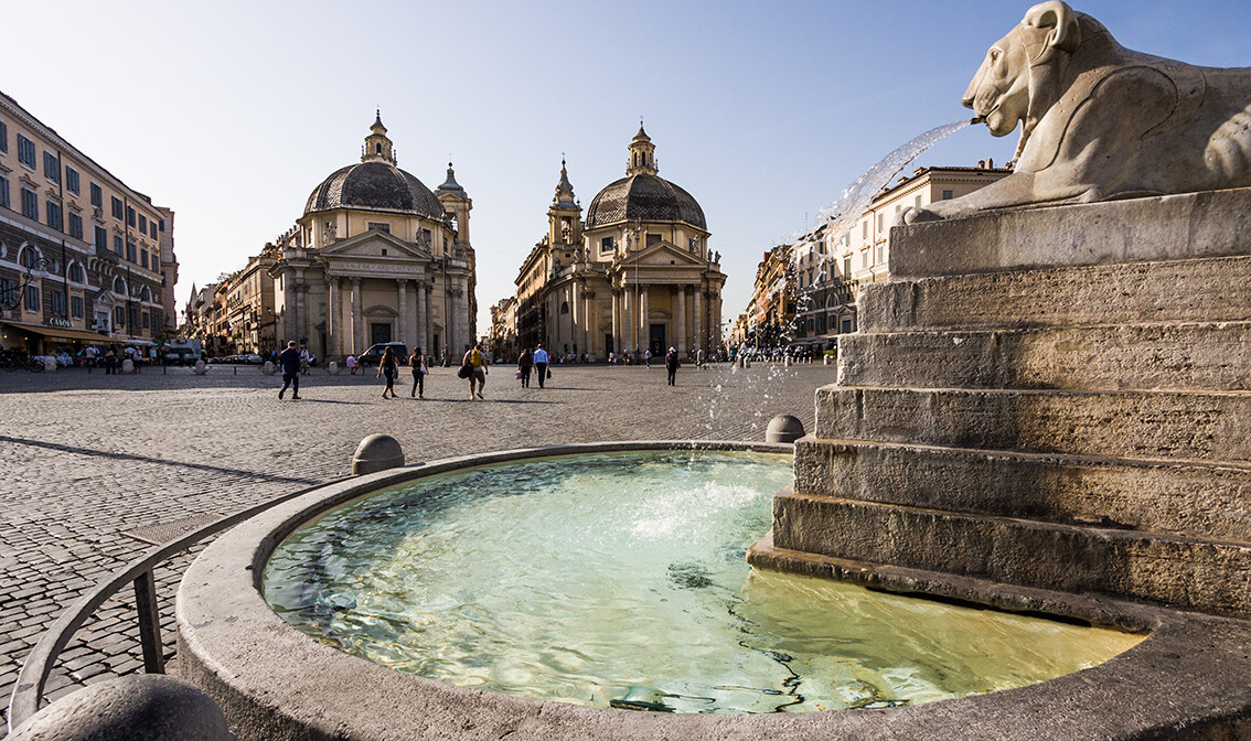 Piazza del Popolo, putovanje u Rim zrakoplovom iz zagreba i Splita, garantirani polasci