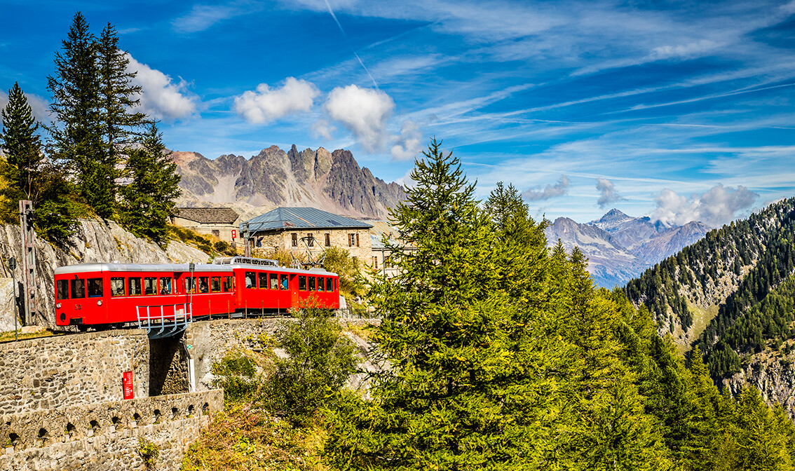 Vlak u Montenvers Mer de Glace-Chamonix, Francuska