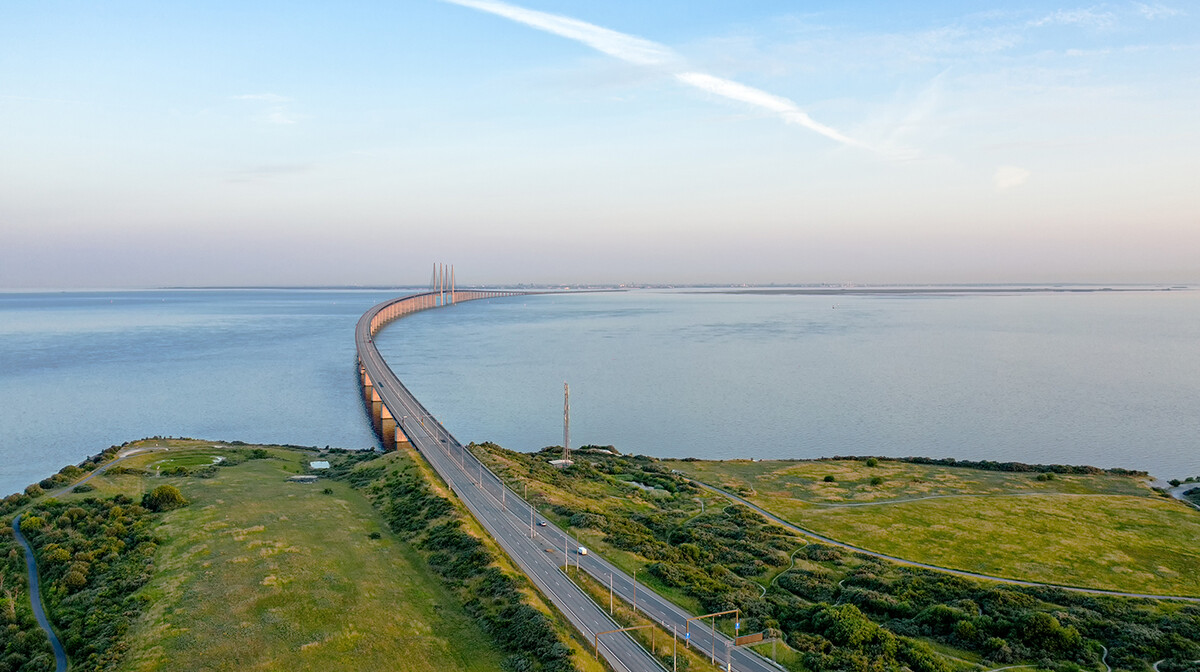 Oresundski most između Švedske i Danske, putovanje Danska i Švedska