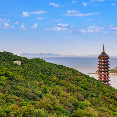Kina, Putuoshan Duobao Tower, Ningbo, Zhejiang
