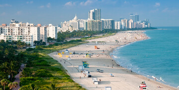 Pješčana plaža Miami beach, putovanje Florida, Amerika, garantirani polasci