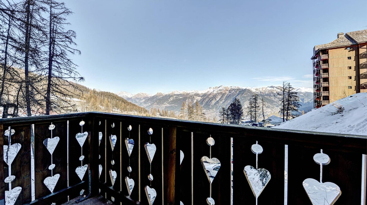 francuska skijanje Risoul, Apartmani Residence Vega, balkon