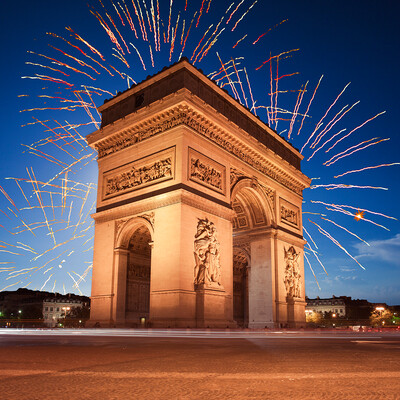 Vatromet iznad Slavoluka pobjede, Nova godina u Parizu