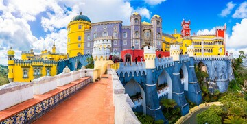Prekrasna palača Pena na putovanju u Portugal