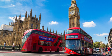 double decker bus, Big Ben i parlament na putovanju London