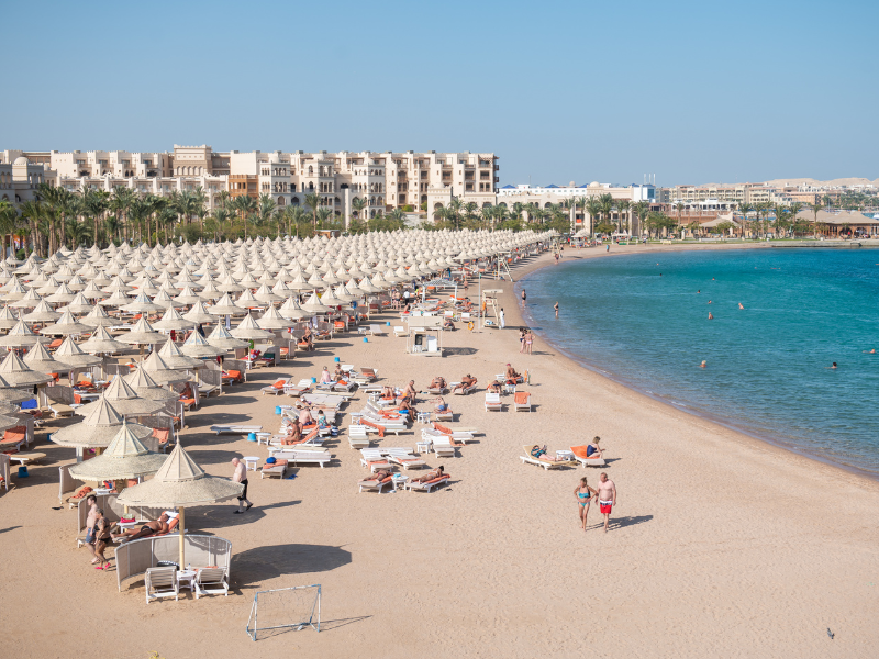 Hurghada, The Grand hotel, plaža