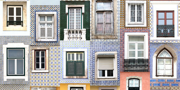 Raznolici prozori u Lisabonu, putovanje u Portugal
