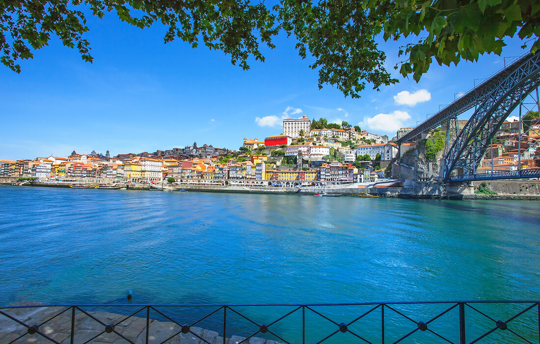 Rijeka Douro i pogled na Ribeiru, putovanje u Portugal