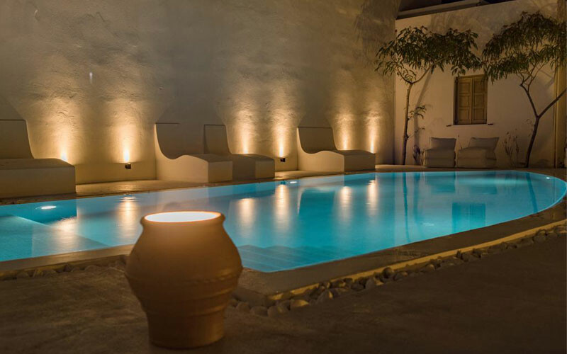 Santorini ponuda hotela, Hotel Santorini Crystal Blue Suites, bazen po noći