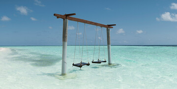 Maldivi, Biyadhoo Island, ljuljačke u moru