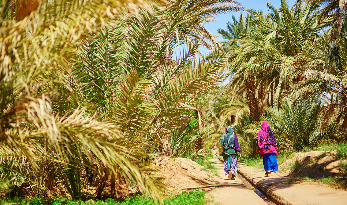 Maroko, Merzouga village in Sahara desert