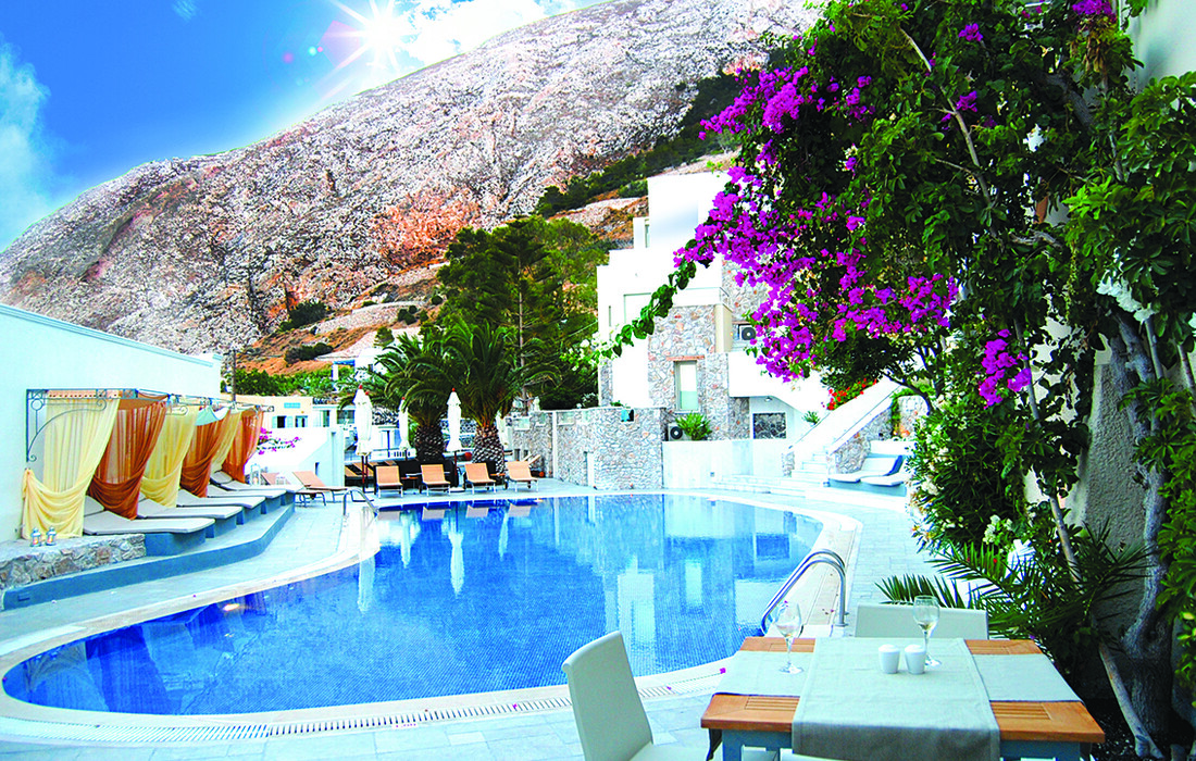 Santorini zrakoplovom iz ljubljane, Kamari, Hotel Antinea Suites & Spa, bazen