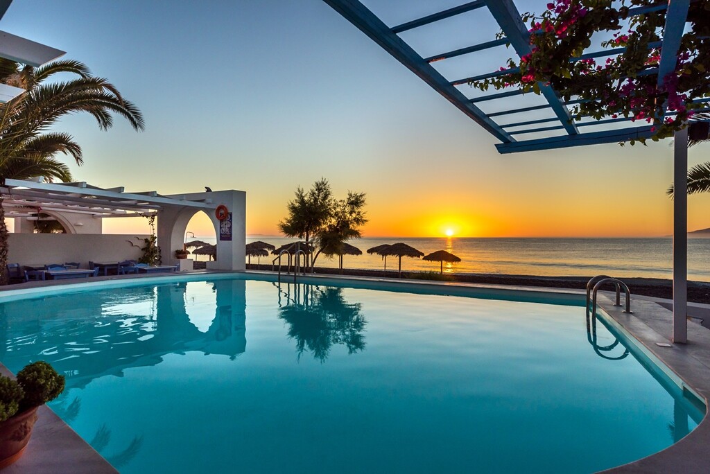 Santorini ljeto, Kamari, Hotel Sigalas Exclusive, bazen