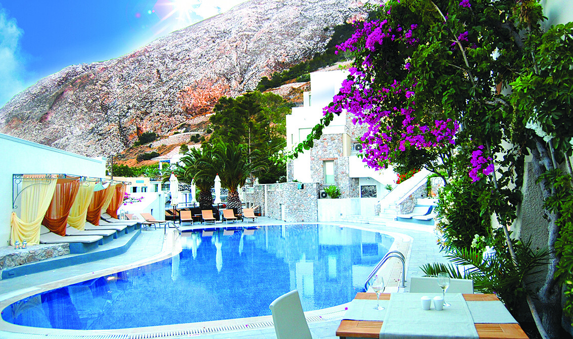 Santorini zrakoplovom iz ljubljane, Kamari, Hotel Antinea Suites & Spa, bazen