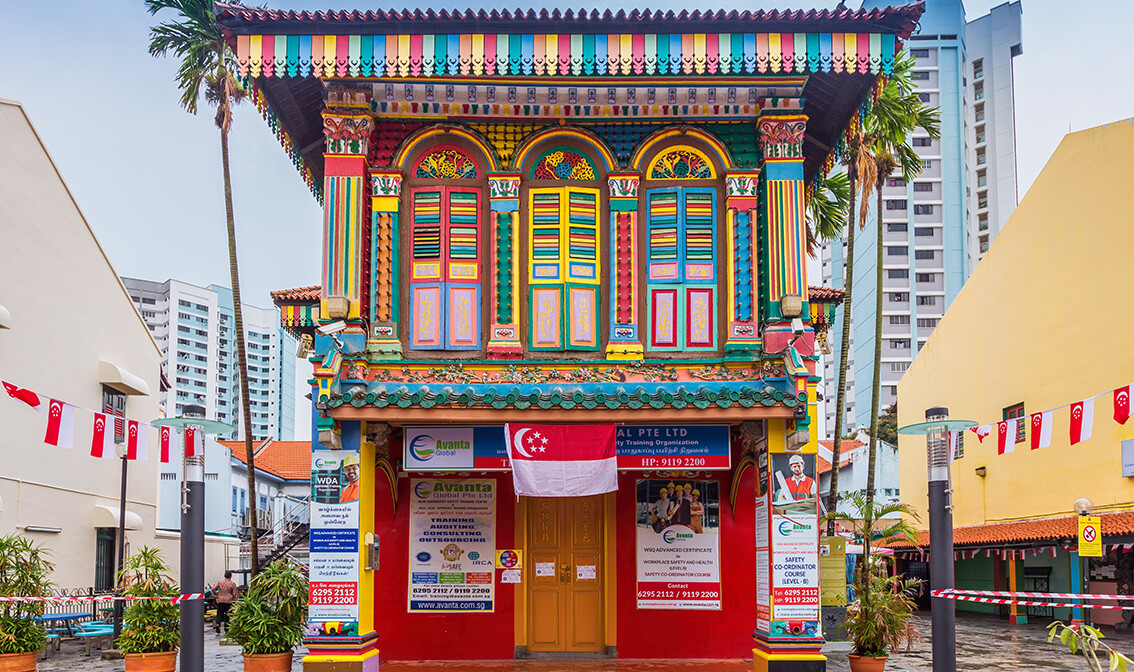 Šareni hram u četvrti Little India, putovanje Singapur, daleka putovanja