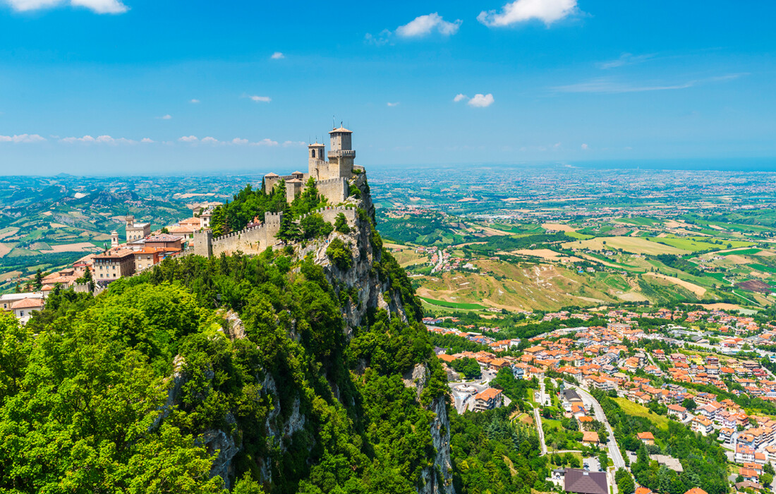 San Marino, toranj Guaita i tvrđava na planini Titano