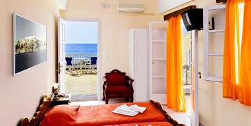 Santorini mondo travel  Dolphins apartments, primjer spavaće sobe