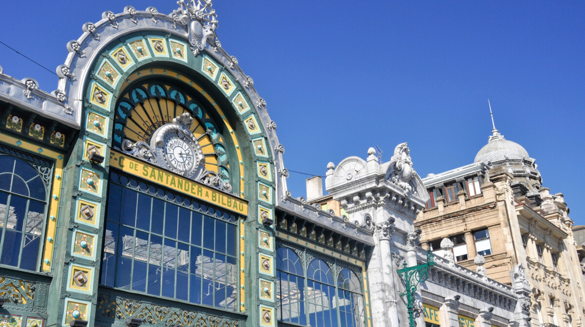 Bilbao - Facade of Abando train station