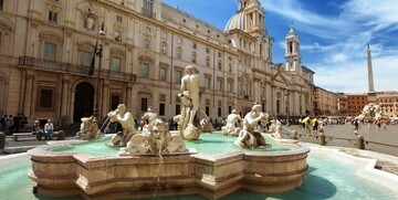 Berninijeva Piazza Navona, putovanje u Rim zrakoplovom