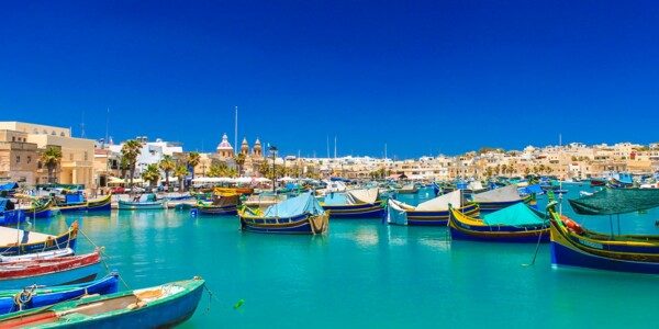 Ribarsko mjesto Marsaxlokk, ljetovanje Mediteran, Nova godina Malta, posebnim zrakoplovom