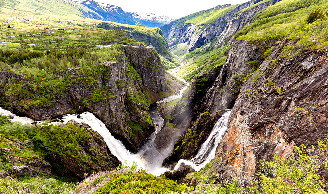Norveška - Vodopadi Voringsfossen u blizini Hardangervidda