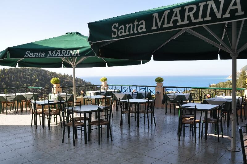 Lefkas ljetovanje, Hotel Santa Marina, restoran i terasa